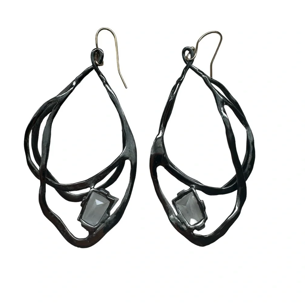 Alexis Bittar Miss Havisham Crystal Interlace Drop Earrings